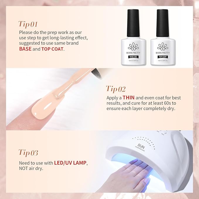 Born Pretty Nude Gel Nail Polish Set,6 Colors Neutral Beige White Nude Pink Brown Gel Polish Kit Skin Tones Collection Soak Off U V Gel Nail Kit Manicure DIY Home