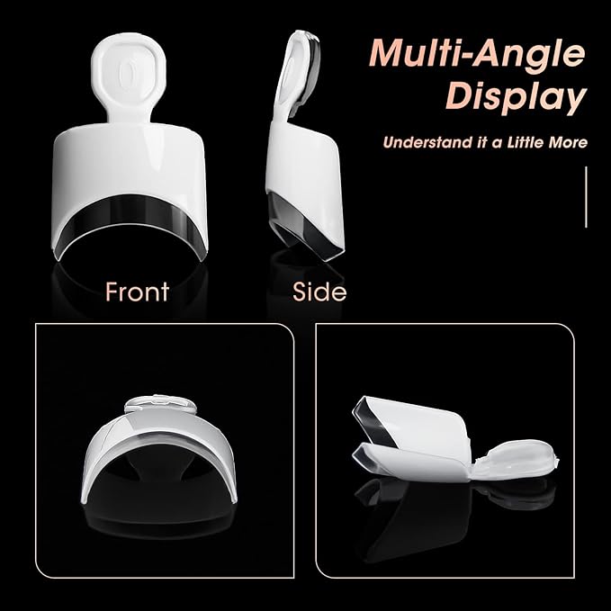 Ranrose French Nail Tips 120PCS Short Square Half Cover Nail Tips Press On Nails 12 Sizes French Fake Nails Acrylic White Nails with Box