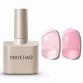 MAYCHAO Jelly Gel Nail Polish -15ML Jelly Pink Gel Polish Soak Off UV LED Pink Nail Polish for DIY Manicure Home Salon Nail Art, 0.5 OZ