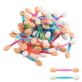 Chrome Nail Powder Applicator Brushes, 100PCS Colorful Disposable Eyeshadow Applicators, Dual Side Eye Shadow Sponge Sticks, Nail Glitter Powder Pigment Pen Brush, Nail Art Applicator Tools