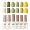 GAOY Green Gel Nail Polish Set for Spring Summer, UV Light Cure Gel Polish Manicure and Nail Art DIY at Home or Salon