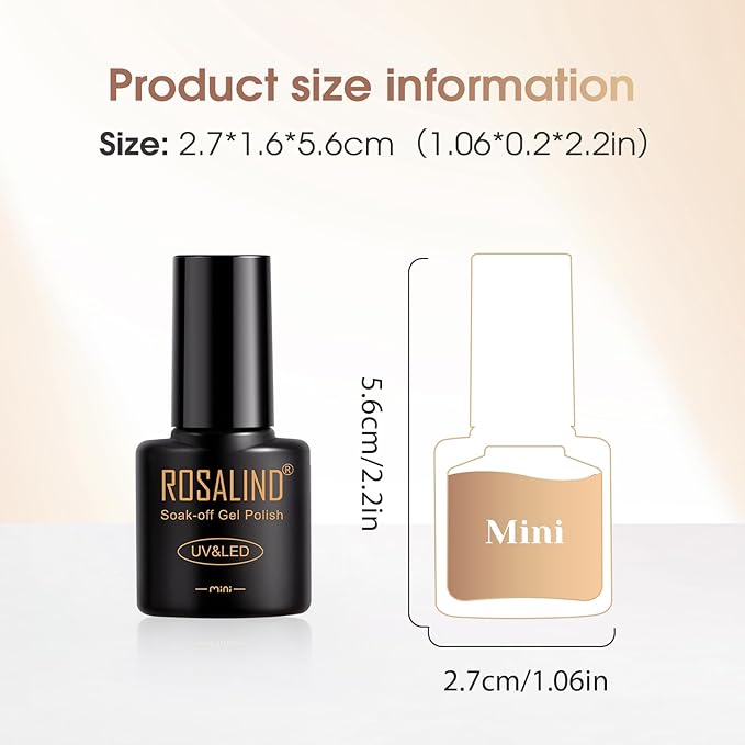 ROSALIND 30pcs Gel Polish Nail Set with Base Gel Top Coat (Glossy Matte and Glitter), 20 Fall Winter Colors Gel Nail Polish 6pcs Reflective Glitter Effect Nail art for Women