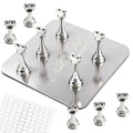 ANGNYA Nail Stand for Press Ons,Square Shape Super Magnetic Base Nail Holder for Painting Nails with 200 Pcs Reusable Double-Sided Tape for Nails Practice Nail Tools Home DIY Salon Supplies