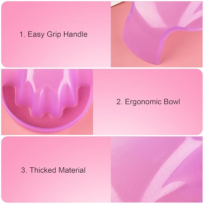KADS 3Pcs Nail Art Hand Wash Remover Soak Bowl DIY Salon Glitter Nail Spa Bath Treatment Hand Resurrection Care Bowl (3 Colors)