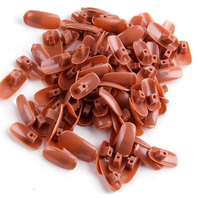 AKOAK 100 Pcs Acrylic Nail Practice Fingers, Replacement Patch Head, Flexible Nail Training Fake Nail Head Hand Practice Fake Nail Hand Nail Display Nail Supplies DIY Nail practice