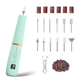 Professional Electric Nail Drill File, Cordless Nail Drill Machine kit for Acrylic Gel Dip, 12 in 1 Nail Machine Kit Portable Rechargeable Manicure Pedicure Tools for Home Salon(Blue)