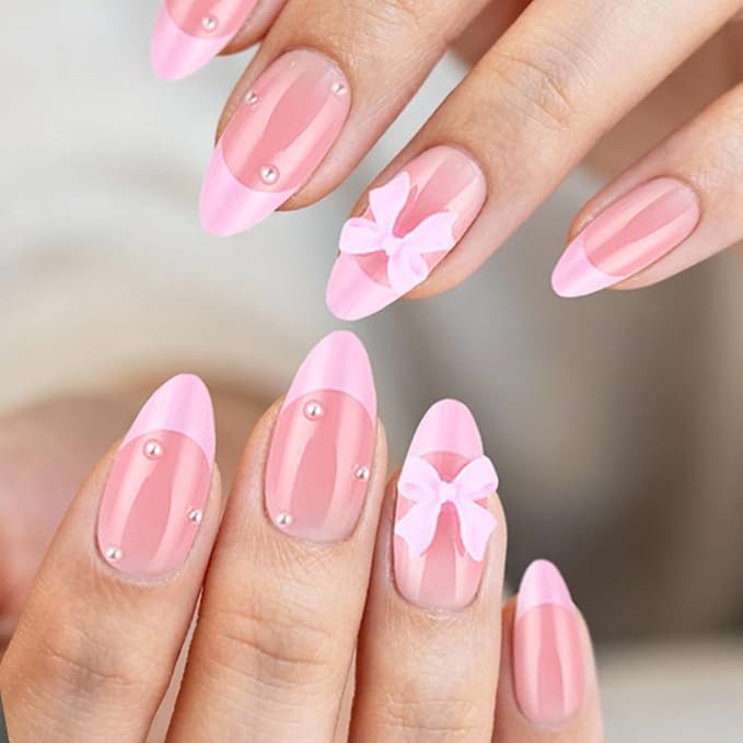 6 Packs (144 Pcs) | Reusable Press on Nails | Stick on Nails 12 Sizes-6 Styles | Cute style