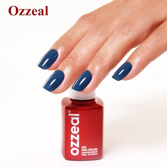 Gel Polish, 0.5 Fl Oz Blue Borealis Gel Nail Polish Autumn Winter Soak Off LED UV Gel Nail Polish Starter Manicure Salon DIY Nail Gel Polish