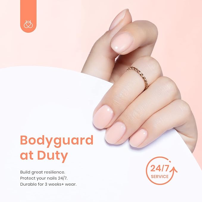 Beetles Builder Gel for Nails-Cover Nude Translucent 8 in 1 Nail Thickening Strengthening Building Apex for Beginner DIY Salon at Home,Natural Nude Builder Nail Gel, UV & LED Lamp Cured Needed
