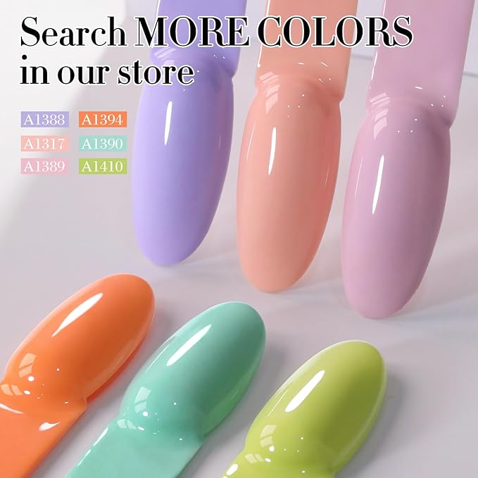 Double Rhythm Gel Polish 15ML Jelly Sheer Pastel Light Milky Color Pearl White Bottle 1 PC 0.5 OZ Full Size Nail Art Salon at Home (Green-D1410)