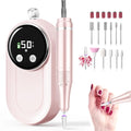 High Speed Nail Drill for Acrylic Removal, 50,000 RPM Pro E-File with LCD, Bits Kit & Anti Slip Pad, MG101L Quick Gel Removal, Precise Shaping, Portable for Nail Art Practice & Salon Use