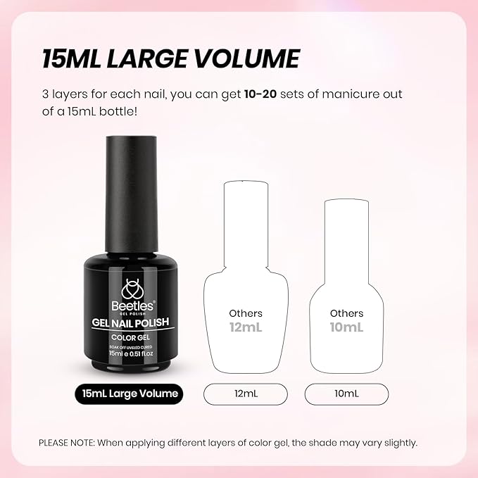 Beetles French Tip Gel Polish Set - White Nude Pink Gel Nail Polish Set Soak Off UV LED with 2 Styles Bubble French Manicure Nail Art Sticker Sheets for DIY Home & Salon Easter Gift for Women