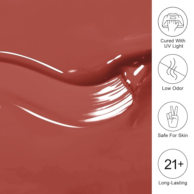 Imtiti 10ML Chocolate Moose Nail Gel Polish Soak Off LED UV Brown Gel Polish DIY at Home Salon Art Gift for Women Girls 1PCS