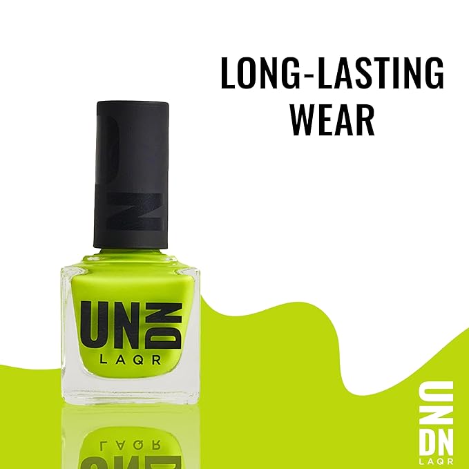 UNDN Vegan Nail Polish - Electric Washed - Jelly Lime Green Nail Polish for Women and Men - Long Lasting, Cruelty Free - 0.5 oz