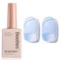 Beetles Blue Jelly Gel Nail Polish - 15ml Blueberry Milk Nails Sheer Neutral Translucent Hazy Blue Gel Polish Soak Off UV Summer Nail Art Manicure Salon Home DIY Gift for Manicure Women