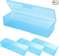 Beauticom Personal Box Storage Case for Professional Manicurist Nails Pedicure (Large Size) (4 Pieces, BLUE)