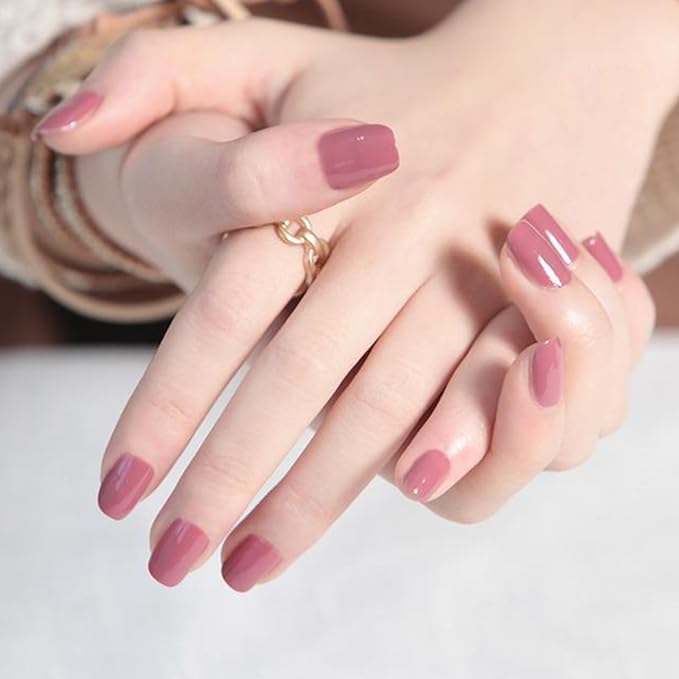 24 Sheets Solid Color Nail Polish Strips, Self-Adhesive Purple Nail Polish Stickers, Pink Nail Wraps, Nail Art Accessories
