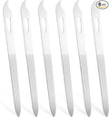 6PCS Metal Fingernail File, Double Sided Metal Nail File, Durable Thin Stainless Steel Nail Files for Filing Polishing, Manicure Pedicure Toenails Gentle Care Tools