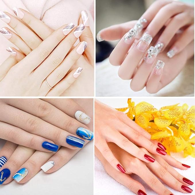 Acrylic Nail Tips Natural 500Pcs French Artificial False Tip for Manicure Nails Art Salons & Home DIY