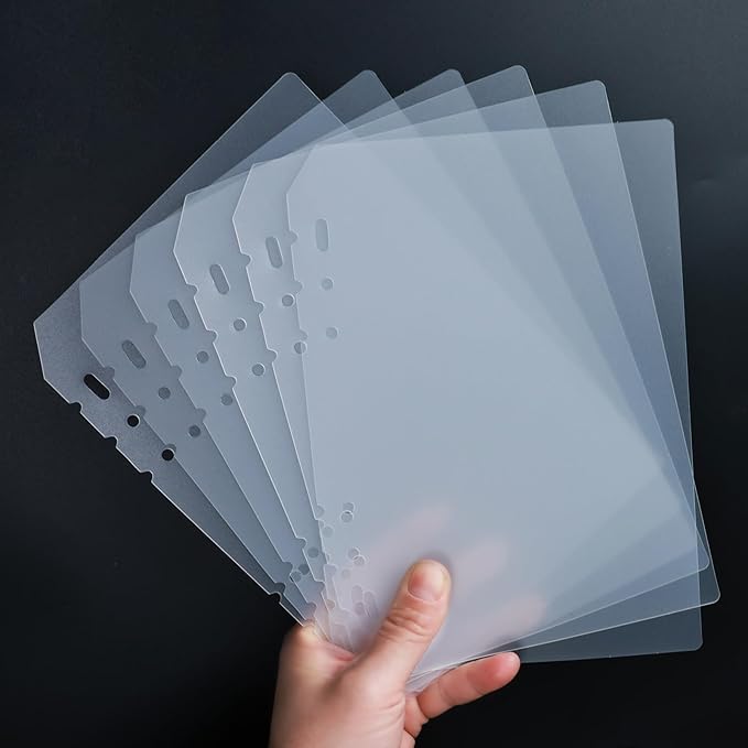 6 Sheets Press on Nail Organizer Book Insert Pages Medium Acrylic Nails Storage Box Insert Page Matte Packaging with Glue Strips Art Salon Supplies A5 Size
