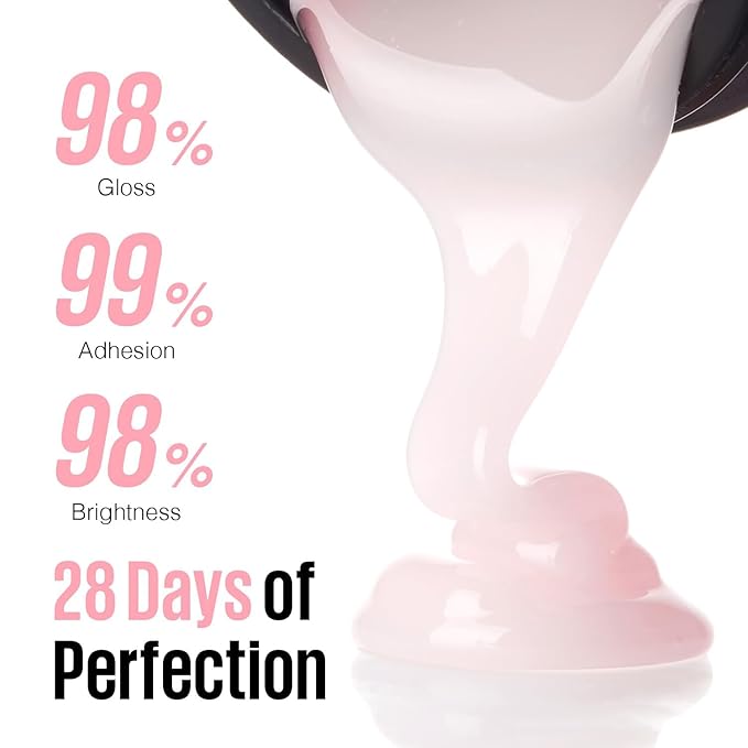 MEFA Builder Gel for Nails, Milky Rose, UV Gel for Nail Extension and Sculpting, Strengthening Nail Art Manicure UV Builder for Nail Salons, 15g