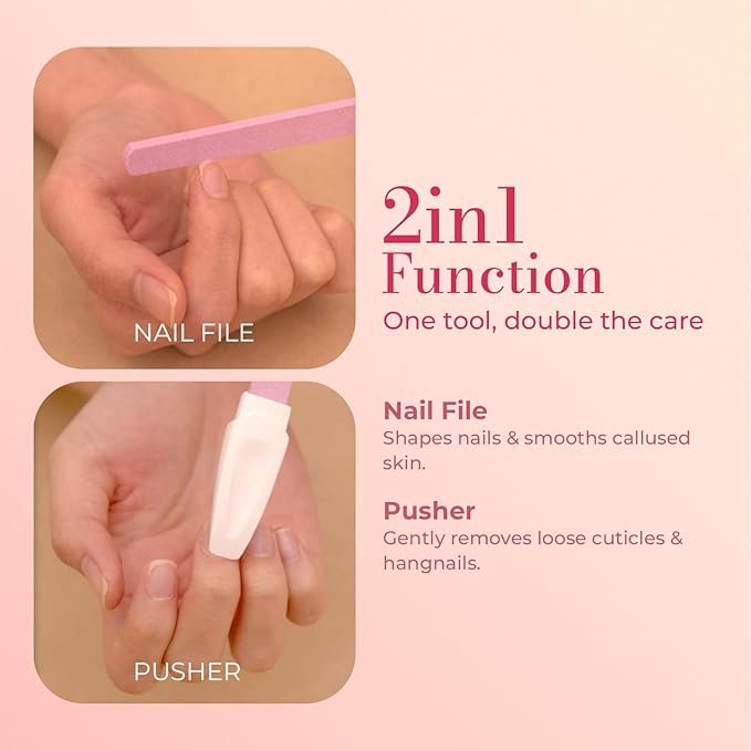 Ceramic Files for Nails, Manicure Fingernail Files with Cases, Expert Precision Filing, Leaves Nails Smooth, Professional Manicure & Pedicure Kit (White & Black, 2, Count, Soft)
