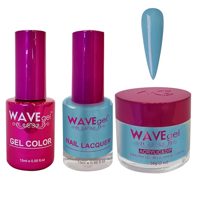 WAVEGEL Soak-Off Gel, Nail Lacquer & Acrylic/Dip Powder Matching Set - Princess Collection - #63 Dream Team