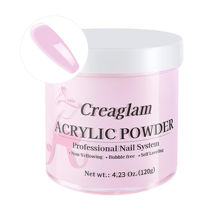 Acrylic Powder 120g 4.23oz No Lamp Needed for Nail Extensions, Bubble Free Formula Acrylic Nail Powder for 3D Art Sculpting Tips, Long Lasting Salon Quality Manicure