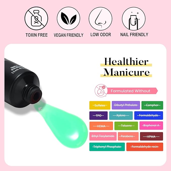 AIMEILI Poly Nail Extension Gel Blue Green Builder Nail Gel Hema Free Poly Nail Enhancement Nail Art Design DIY Salon Nail At Home Gift for Women Nail Gel - 004