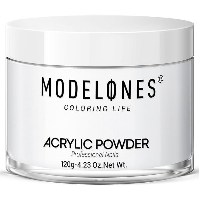 Modelones Acrylic Powder, Upgraded 4.23oz Crystal Clear Nail Acrylic Powder for Nail Art 3D Carving French Nails Extensions, Non-Yellowing, Gifts for Women
