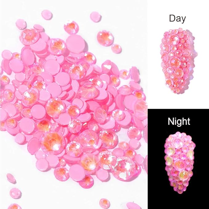 3D Luminous Nail Art Rhinestone Gem Kit Party Theme Luminous 4 Pack(Luminous 2)