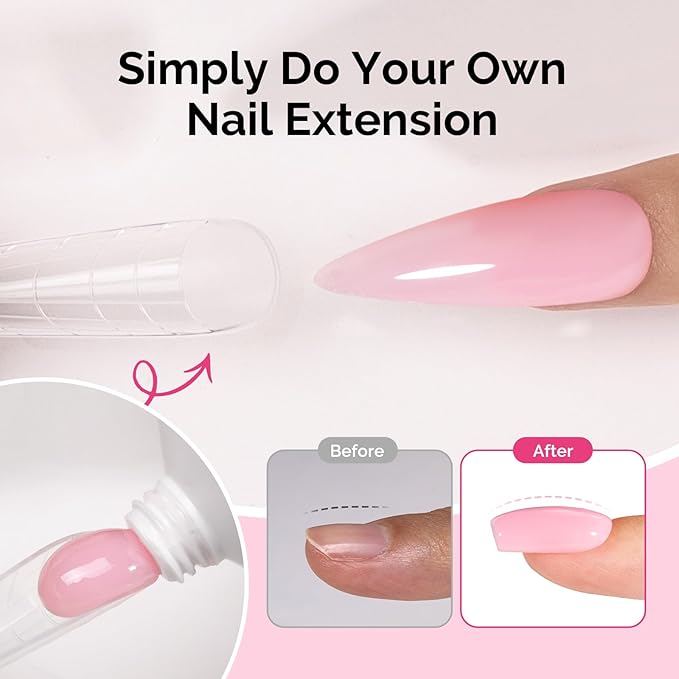 MelodySusie Poly Nail Extension Gel 60g Hema Free Soak Off UV Lamp Cured Nail Thickening Art Design Manicure Gift for Women 048