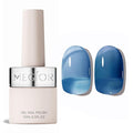 MEGIOR Sea Blue Jelly Gel Nail Polish 0.5 Fl Oz Transparent Colors Soak Off UV LED Lamp Light Cure Gel Polish Kit for Salon and Nail Art Starter Manicure DIY at Home