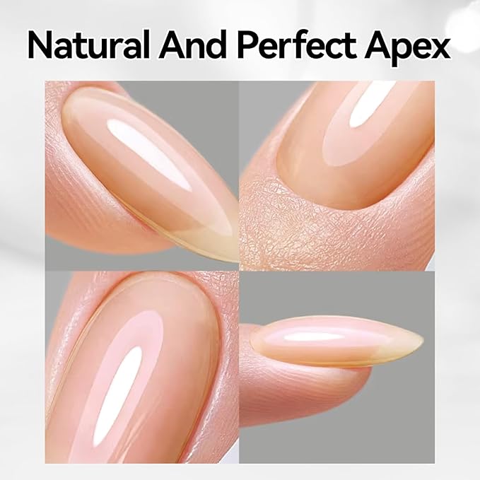 Born Pretty Builder Gel for Nails 8 in 1,Nude Skin Tone Strengthener Glue Apex Enhancement Extension Hard Building Nail Gels Base Gel,Thickening Extension Rhinestone Glue in a Bottle