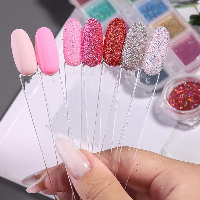 150 Pcs Nail Swatch Sticks with Ring, Clear Oval Nail Art Polish Color Display Practice Tips, Acrylic False Nail Sample Sticks Nail tech Supplies for Home or Salon Use