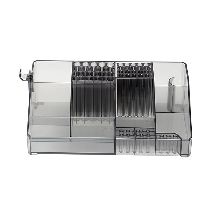 Acrylic Nail Drill Holder Stand- 13 Holes Nail Drill Bits Holder & 40 Holes Nail Pen Brushes Tools Organizer- Professional Nail Desk Organizer Case Storage Box for Manicure Tools