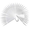 160 Pieces Clear Nail Swatch Display Sticks Stiletto Nail Polish Color Sample Sticks with Metal Ring