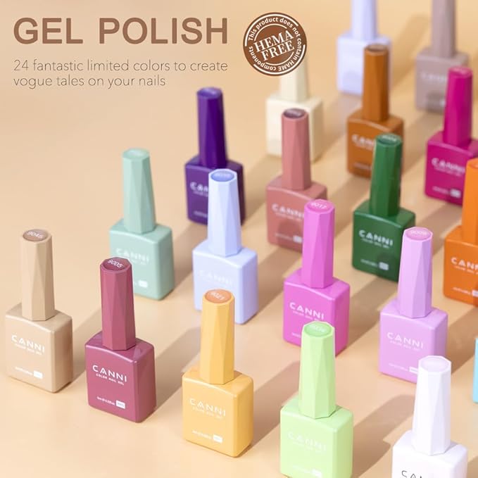 CANNI Blue Gel Nail Polish, 1Pcs Royal Blue Gel Polish Navy Dark Cobalt Purple Color High Gloss Soak Off U V French Nail Manicure Salon DIY
