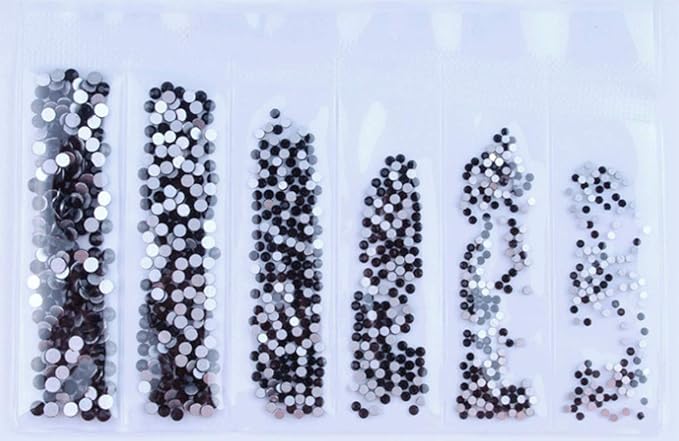 7200 Pieces(6 Grid)5 Pack of Nail Art Rhinestone Decoration Style3