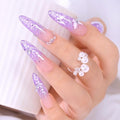 Double Rhythm 0.5Oz Glitter Gel Polish Same Color Same Bollte Shimmer Reflective Color for Nail Art Salon DIY Soak Off 15ml Nail Lamp Gel Polish at Home (Shell Purple-B1202)