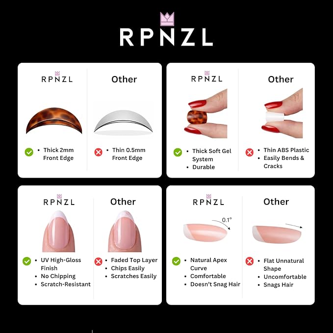 Press On Nails - Scarlett | Opaque Bright Red Short Squoval Fake Nails, Salon Quality | 32 Nails, 16 Sizes Kit with Glue and Adhesive Tabs I Female Founded - Beauty, Self Care