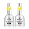 ROSALIND Clear Gel Top Coat, 2Pcs 11ml No Wipe Top Coat Gel Nail Polish Long-Lasting High Glassy Shiny,Need U V/LED Lamp for Home DIY Gift