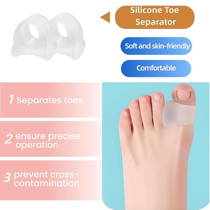 Ingrown Toenail Corrector Set, with Breathable Strips, Painless File & Lifter, Pedicure Tools for Men and Women