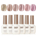 GAOY Icy Glass Cat Eye Gel Nail Polish with Magnet, Moonlight & Sheer Nude Shades, Satin Finish with Gemstone Holography, Pink Nude for Wedding, Nail Art Designs