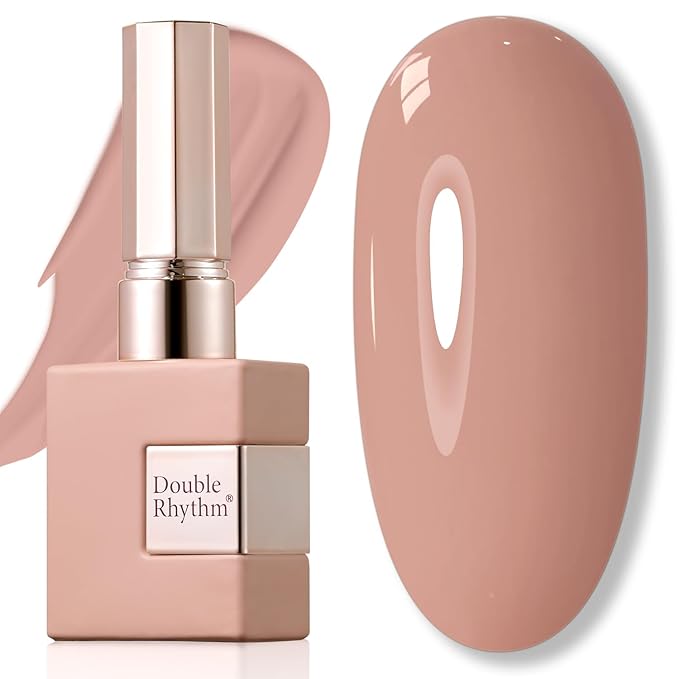 Double Rhythm 15ML Skin Nude Gel Polish Pure Sheer Same Color Same Bottle Soak Off Gel Polish Nail Art Manicure Salon DIY at Home for Women (Nude-A1363)