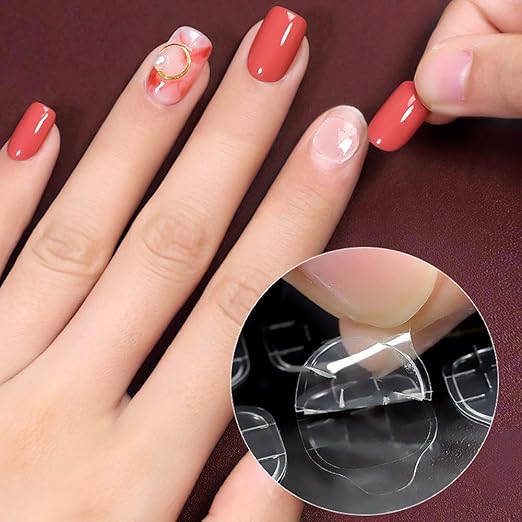 Mwellewm 240 Pcs 10 Sheets Nail Glue Stickers Double Side for Press on Nails Stickers,Waterproof Breathable False Nail Tips Jelly Adhesive Nail Tabs Glue