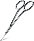 BEZOX Curved Cuticle Scissors – Precision Little Manicure Scissor Extra Fine Tip for Women, Sharp, Sleek, and Designed Finger Nails Scissor for Flawless Nail Care - Silver