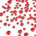 Blinginbox Lt.siam Flatback Rhinestones for Bedazzling Round Glass Gems for Nails Art and Crafts 2880pieces Mixed SS6-20,0.07-0.18inches
