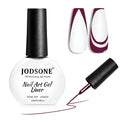JODSONE Dark Red Swirl Nail Art Liner Gel Polish,10ml Classic Color 3D Nail Art Pens Effect Nail Print Design with Thin Brush for French Tips Manicure Painting DIY at Home - LB22