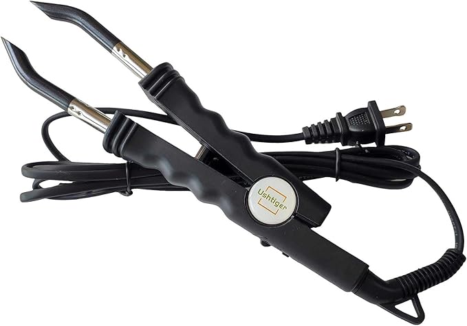 Keratin Hair Extensions Tools Hair Extension Heat Tool Fusion Bonding Machine Set Fusion Heat Iron Connector Wand Melting Gun for Hair Extensions Install Black